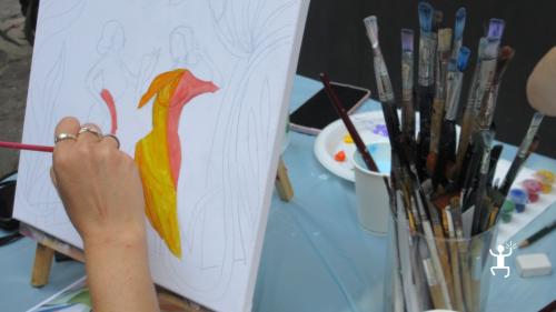 Corso di pittura guidato a Napoli con artista professionista adatto a coppie e idee regalo creative nel centro storico