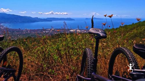 Gruppo in escursione e-bike al cratere del Vesuvio – esperienza avventura per gruppi e addii al celibato in Campania