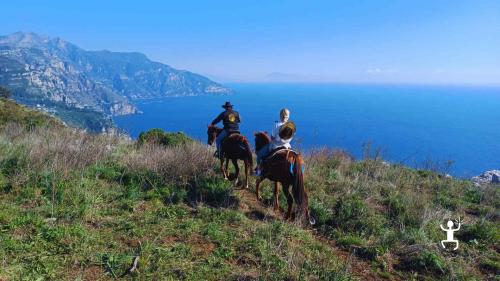 Passeggiata a cavallo con viste su Golfo di Napoli, Capri, Positano e Vesuvio, autentica esperienza per coppie e gruppi 