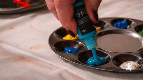 Laboratorio di pittura con artista locale a Castel Morrone vicino Casertavecchia per coppie in Campania