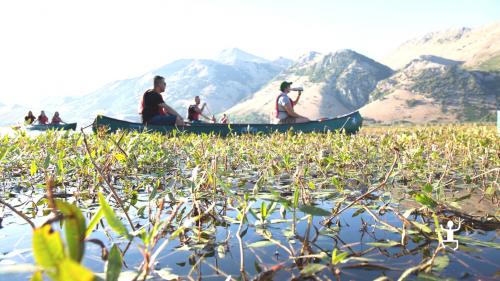 Giro in canoa per conoscere la flora e la fauna del lago Matese vicino Caserta in Campania 